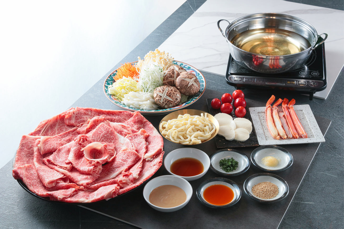Premium A5 Wagyu Sirloin & Hokkaido Snow Crab Shabu-Shabu Set