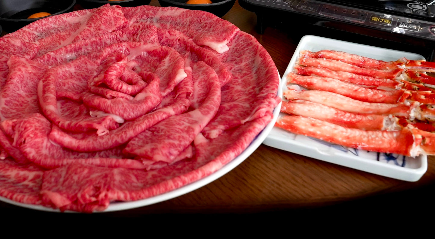 Premium A5 Wagyu Sirloin & Hokkaido Snow Crab Shabu-Shabu Set