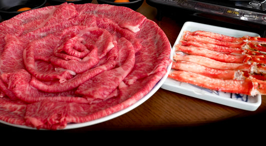 Premium A5 Wagyu Sirloin & Hokkaido Snow Crab Sukiyaki Set